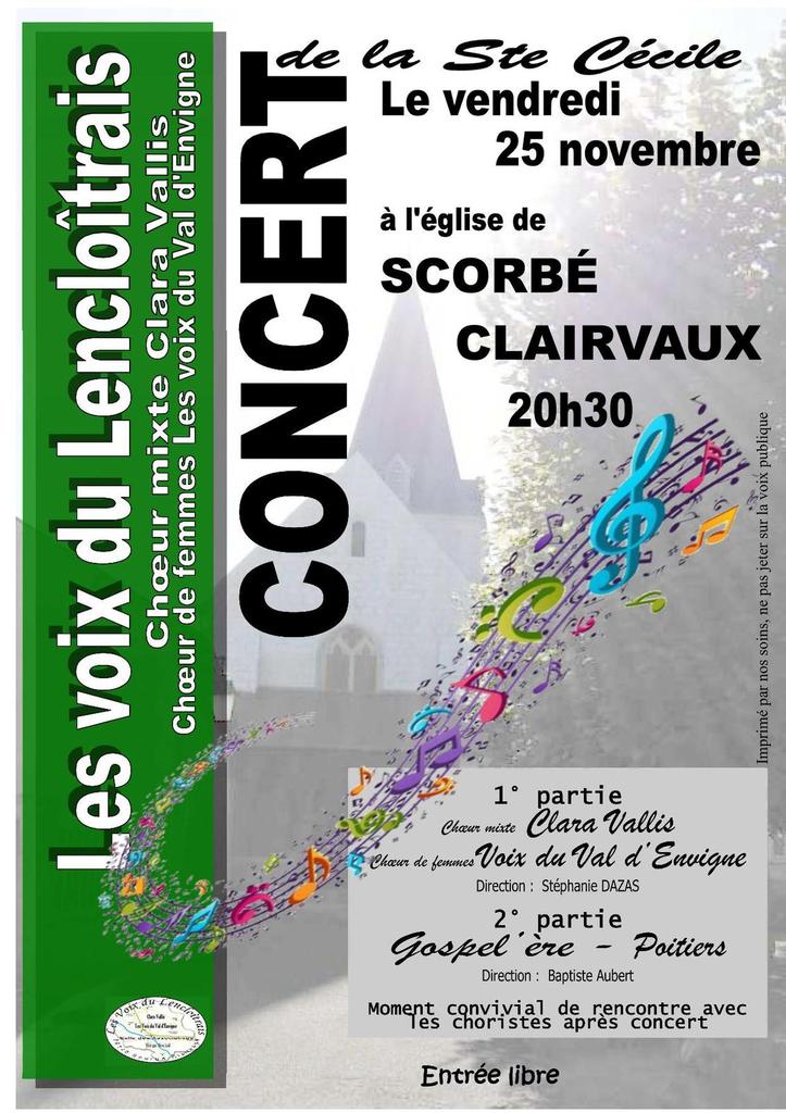 Concert de gospel gratuit le 25 novembre près de chatelleraut et de Poitiers ! Chorale Gospel'ère